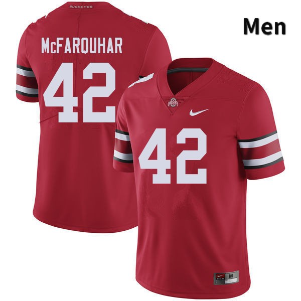 Ohio State Buckeyes Lloyd McFarquhar Men's #42 Red Authentic Stitched College Football Jersey